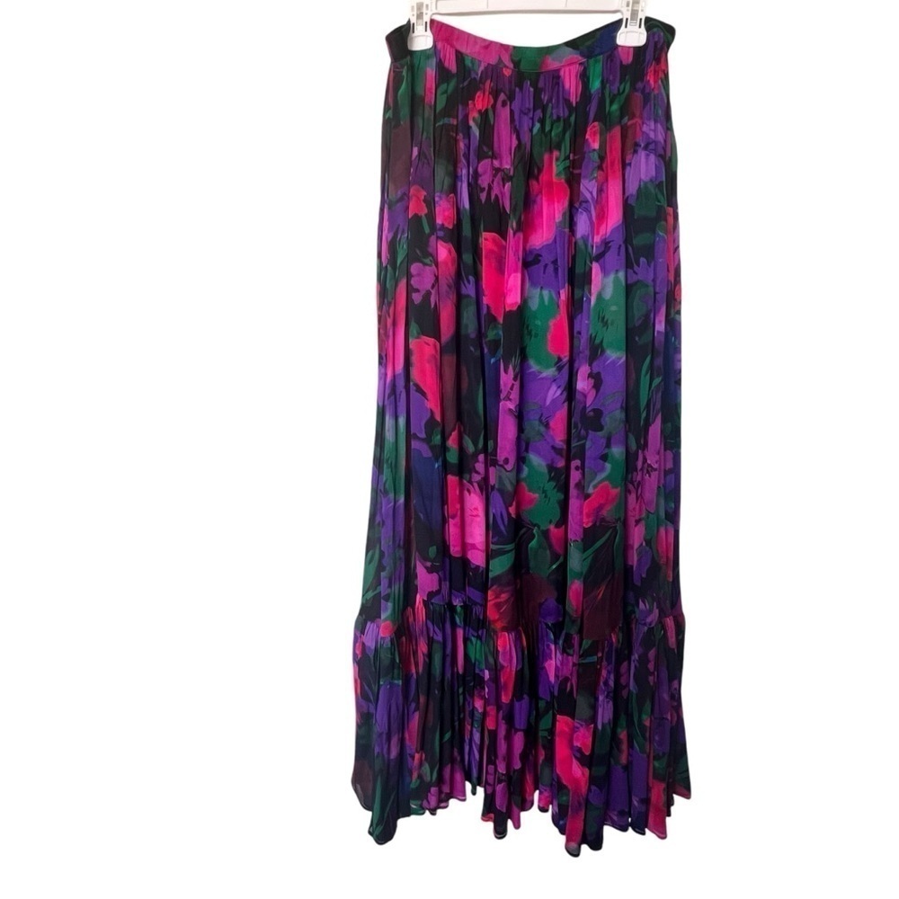 J.Crew Collection Full Length Tiered Skirt in Floral Chiffon Size 12 - Picture 11 of 11